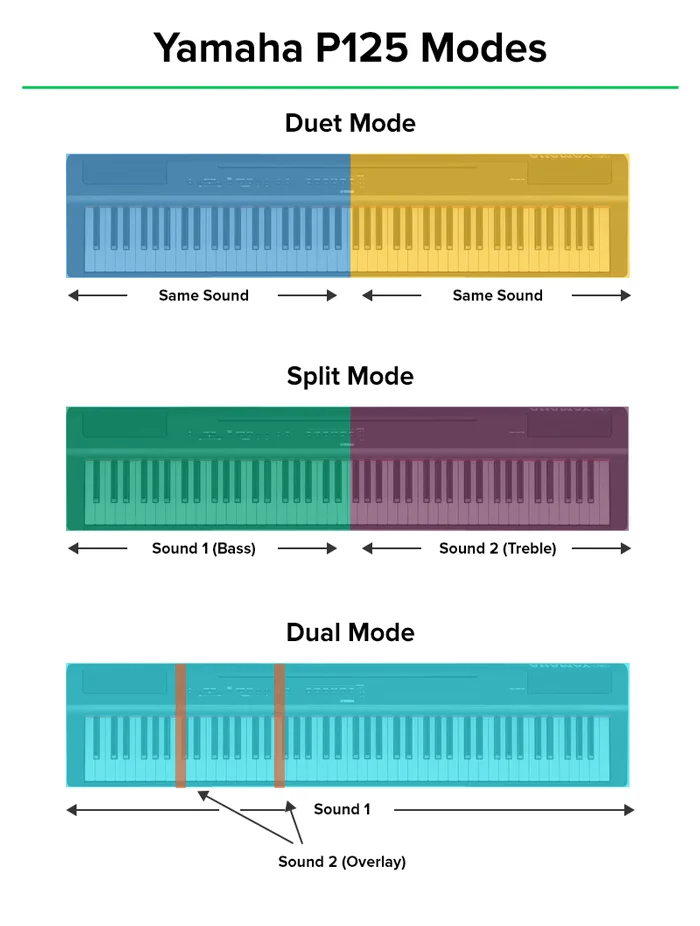 YAMAHA P125 all modes